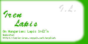 iren lapis business card